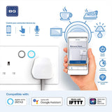 British General Slim Nexus Double Switched 13A Power Socket + Smart Home Control - White