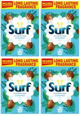 4 x Surf Powder Coconut 23 Wash 1.15Kg