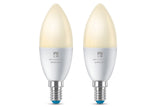4lite WiZ Connected C37 Candle Dimmable Warm White WiFi LED Smart Bulb - E14 Small Screw