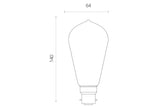 4lite WiZ Connected ST64 Smoky White WiFi LED Smart Bulb - B22 Bayonet