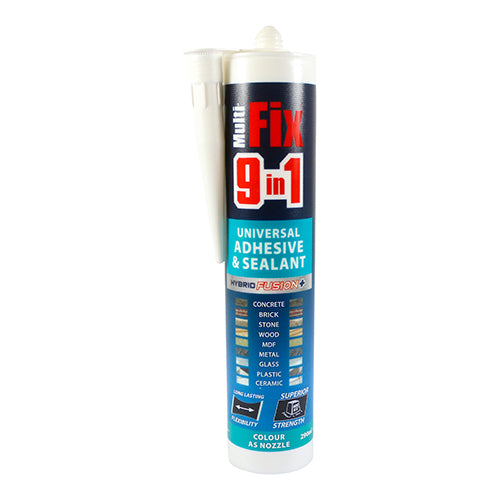 TIMCO 9 in 1 Universal Adhesive & Sealant - White - 290ml