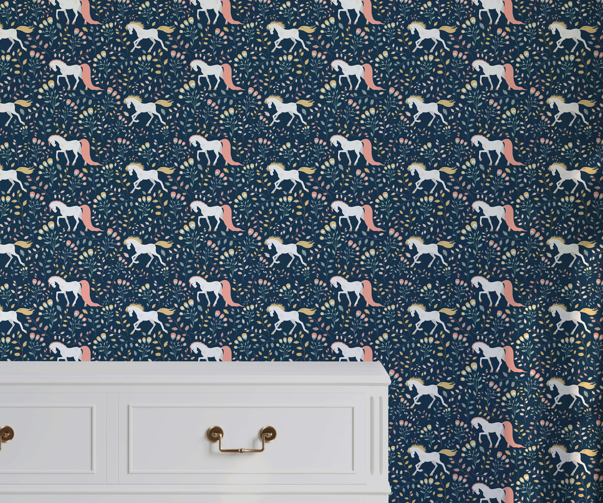 Adele White Horse Wallpaper