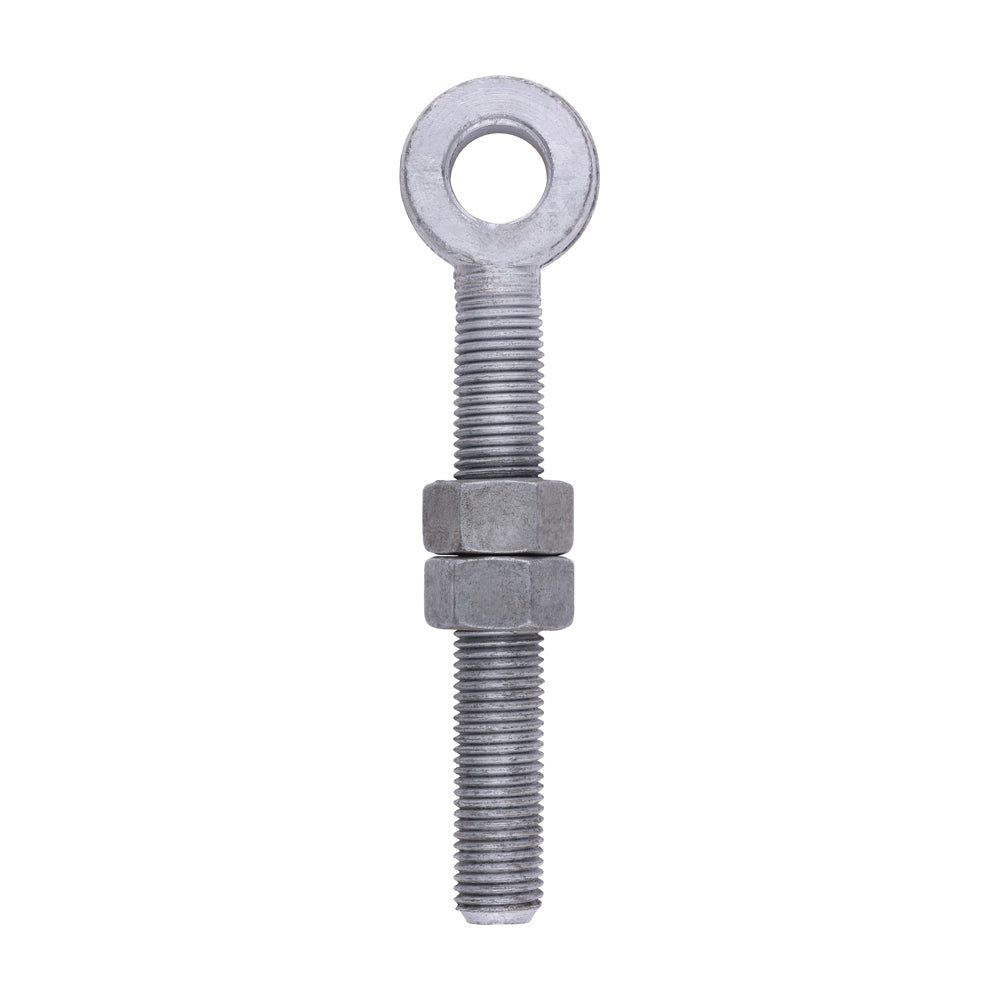 Adjustable Gate Eye with Nuts - Hot Dipped Galvanised