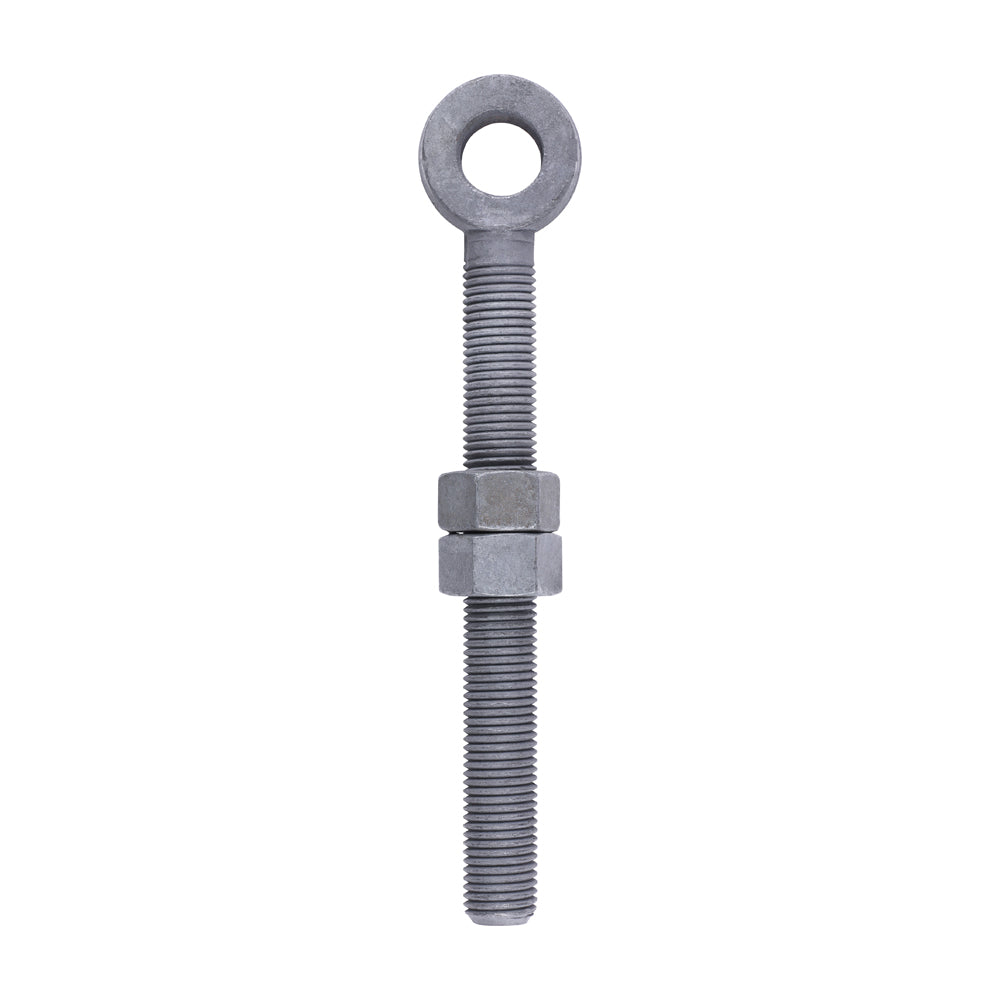 Adjustable Gate Eye with Nuts - Hot Dipped Galvanised