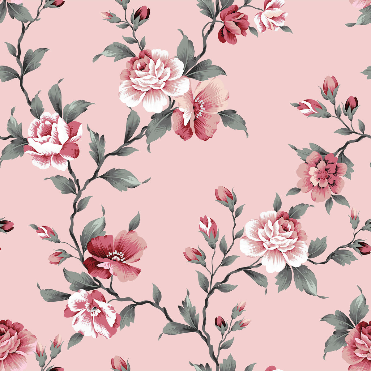 Alison That Full Detail Floral Wallpaper