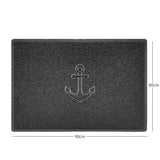 "Anchors Away" Grey Spaghetti Door Mat