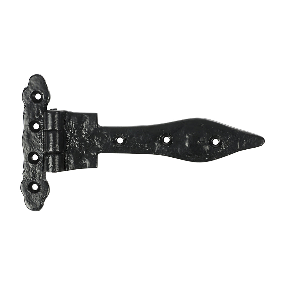 Antique Gothic Spear Hinge - Black Iron - 161mm