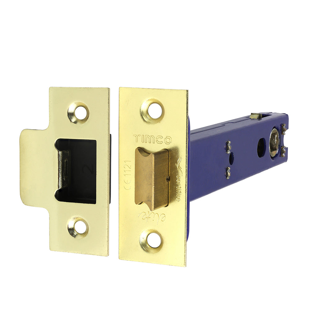 Architectural Tubular Latch – Electro Brass / Satin Nickel (128mm Case / 107.5mm Backset)