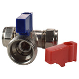 Brass Barbed Bib Tap STANDARD Connection Kit x2