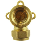 15mm Brass Wall Flange Kit with Brass Barbed Tap
