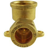 15mm Brass Wall Flange Kit with Brass Quick Connect Tap