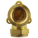 22mm Brass Wall Flange Kit with Brass Barbed Tap