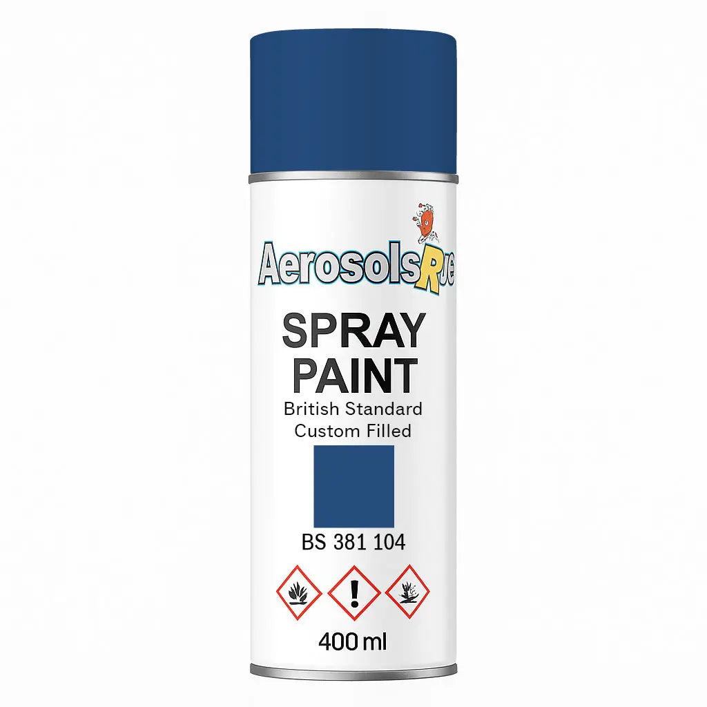 British Standard 381C 104	Azure blue 400ml Aerosol Available in any Finish