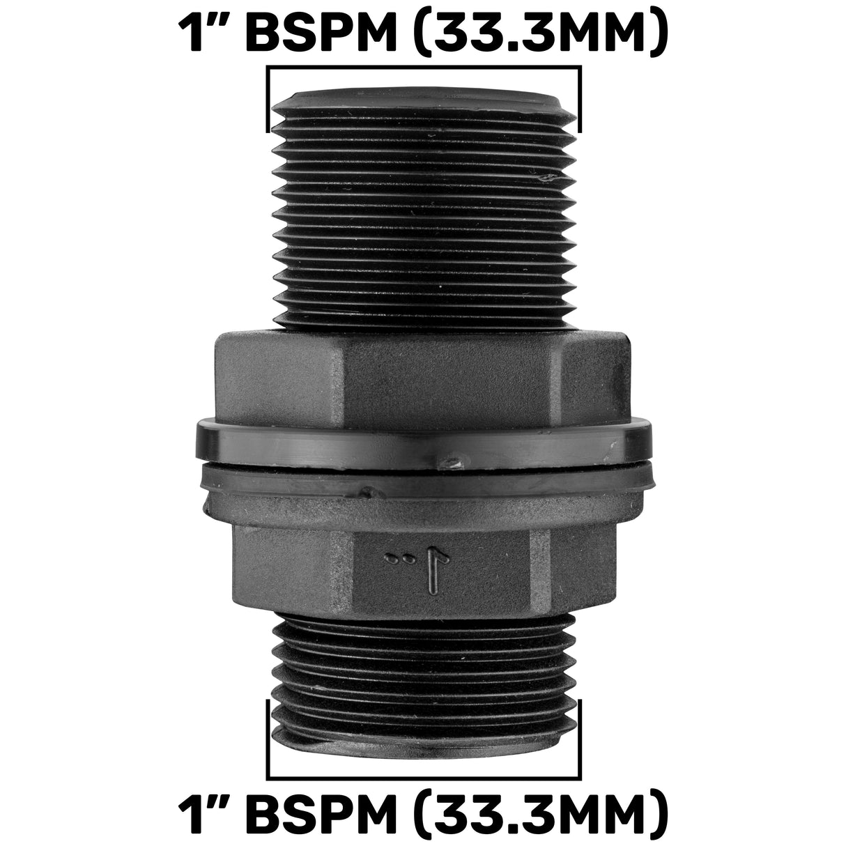 Water Butt 1” BSPM with Geka Type Claw Fitting