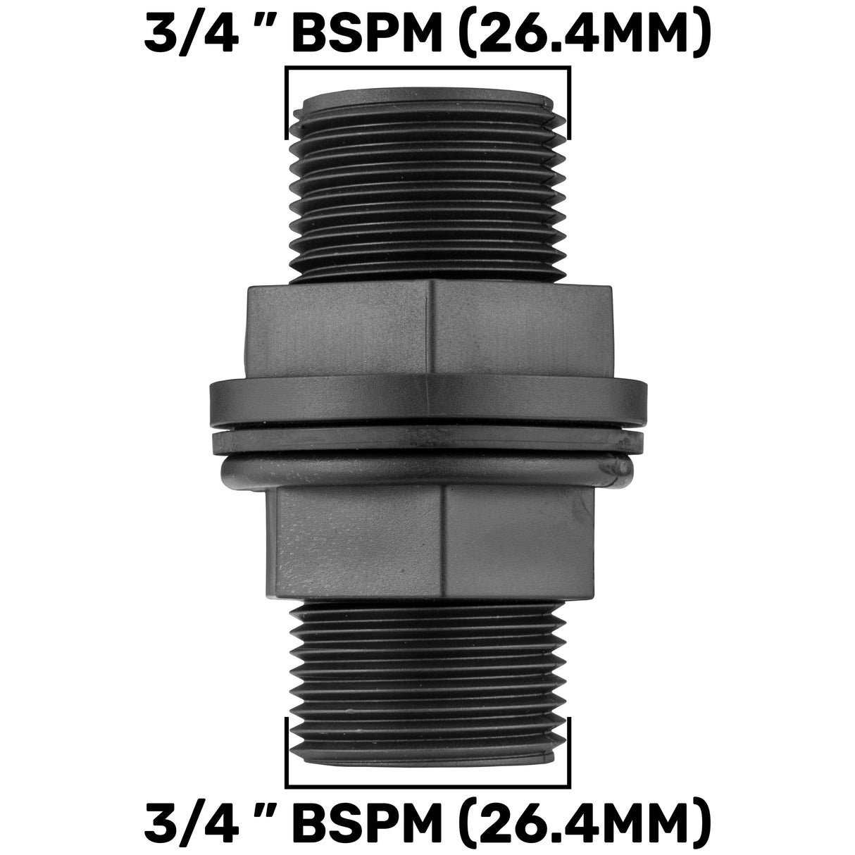 Water Butt ¾” BSPM with Geka Type Claw Fitting