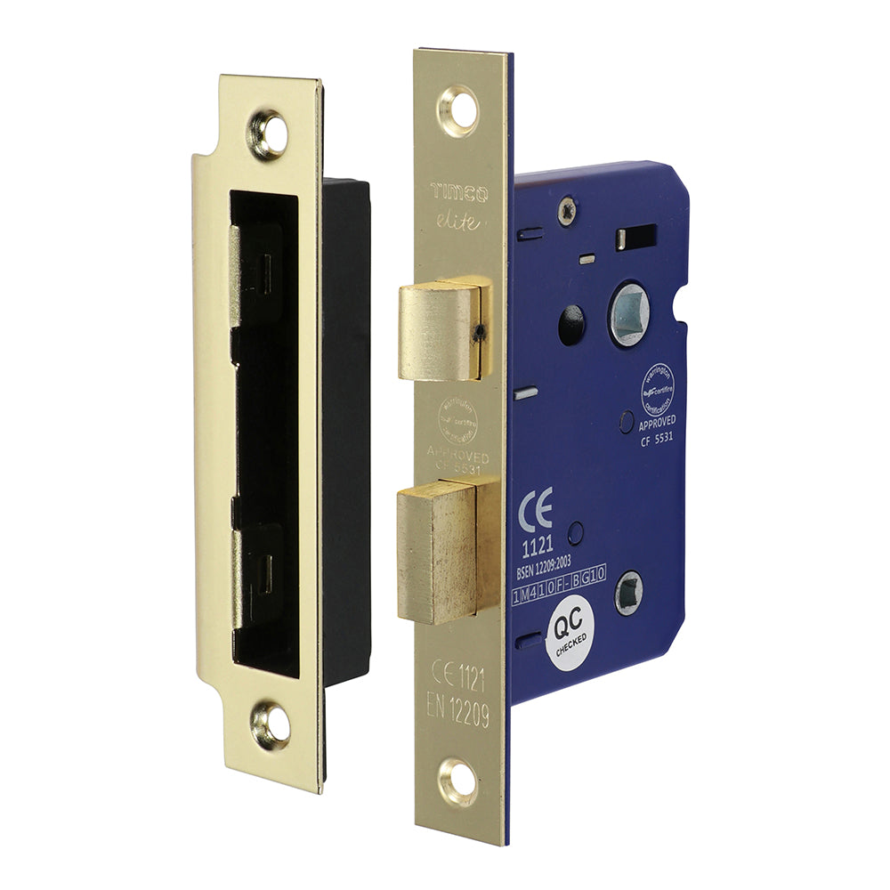 Bathroom Door Lock (Thumbturn) – Electro Brass (65mm Case / 45mm Backset)