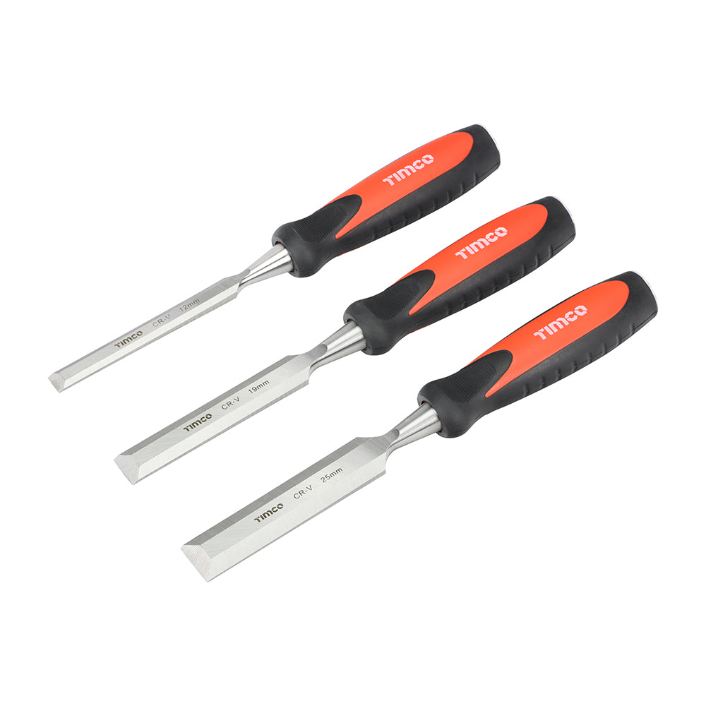 Bevel Edge Wood Chisel Set – 3 Piece