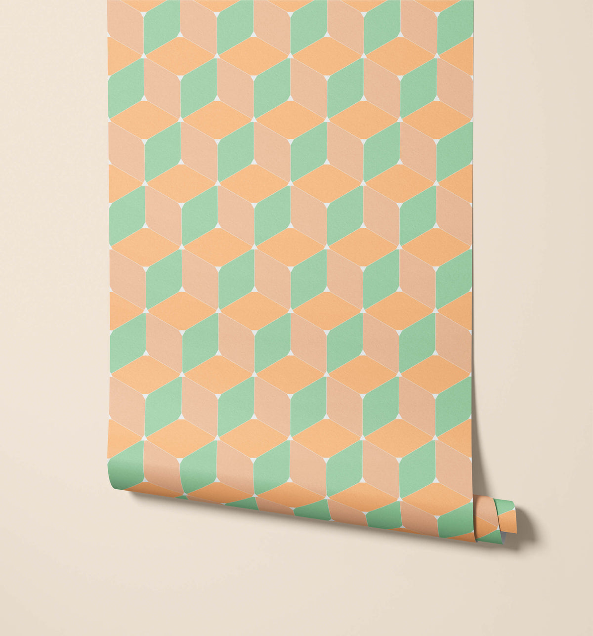 Blok Numerous Cubes Combine Geometric Wallpaper