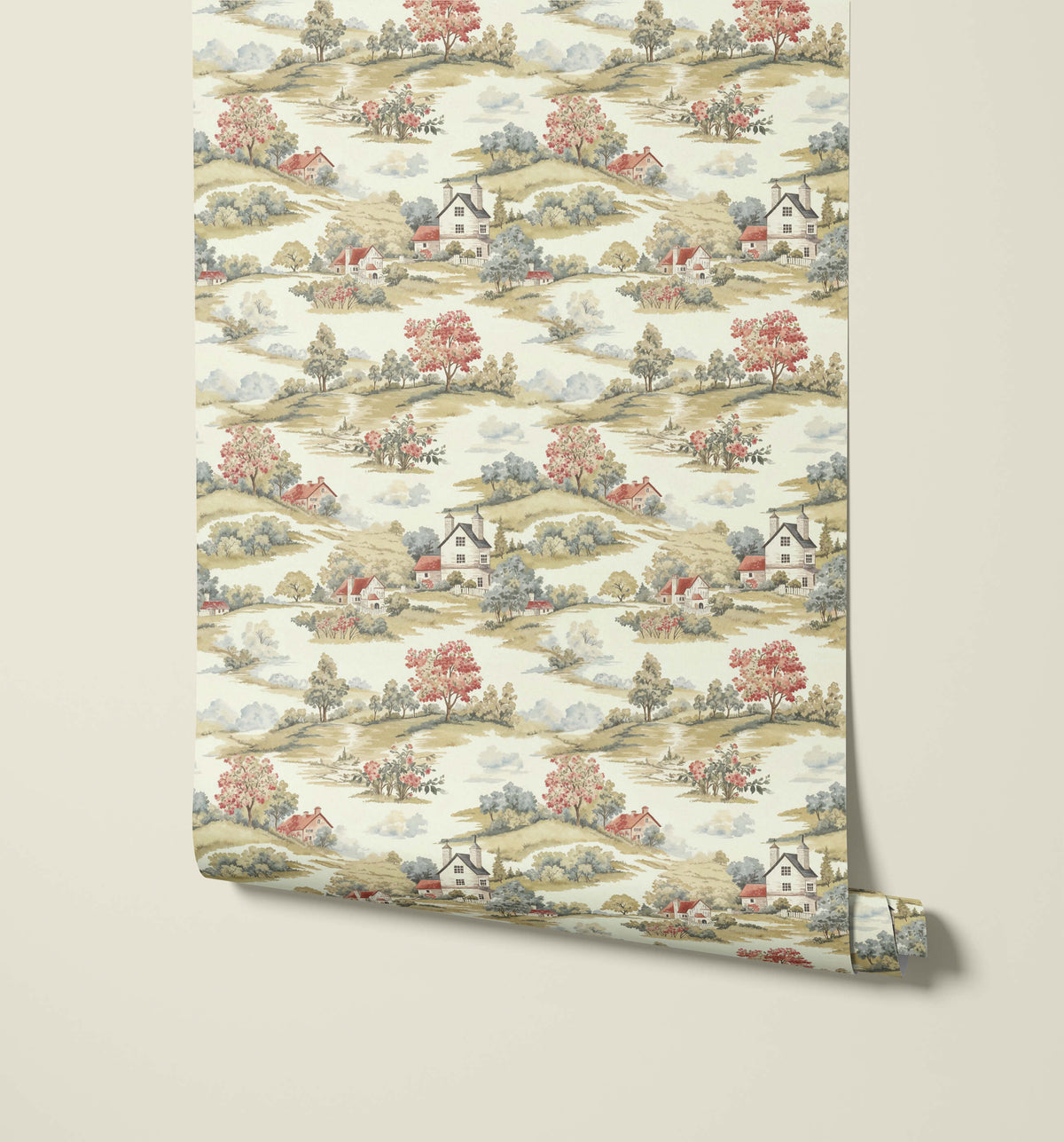 Borwood Barn Hill Repeat Pattern Wallpaper