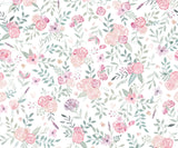 Briar Hand Painted Watercolour Roses Wallpaper