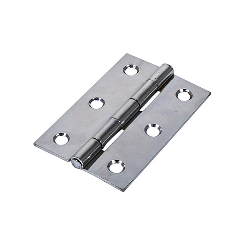 Butt Hinge - Fixed Pin - Polished Chrome - For Doors