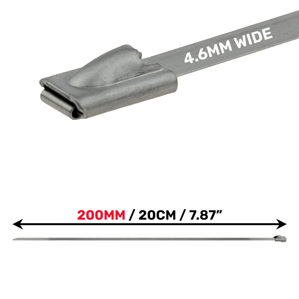Stainless Steel Cable Ties 4.6mm x 200mm