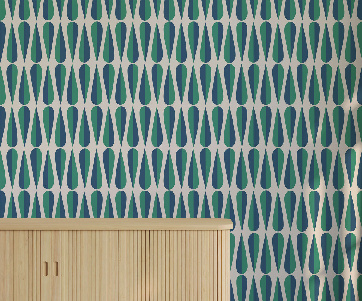 Cafee Retro Teardrop Wallpaper