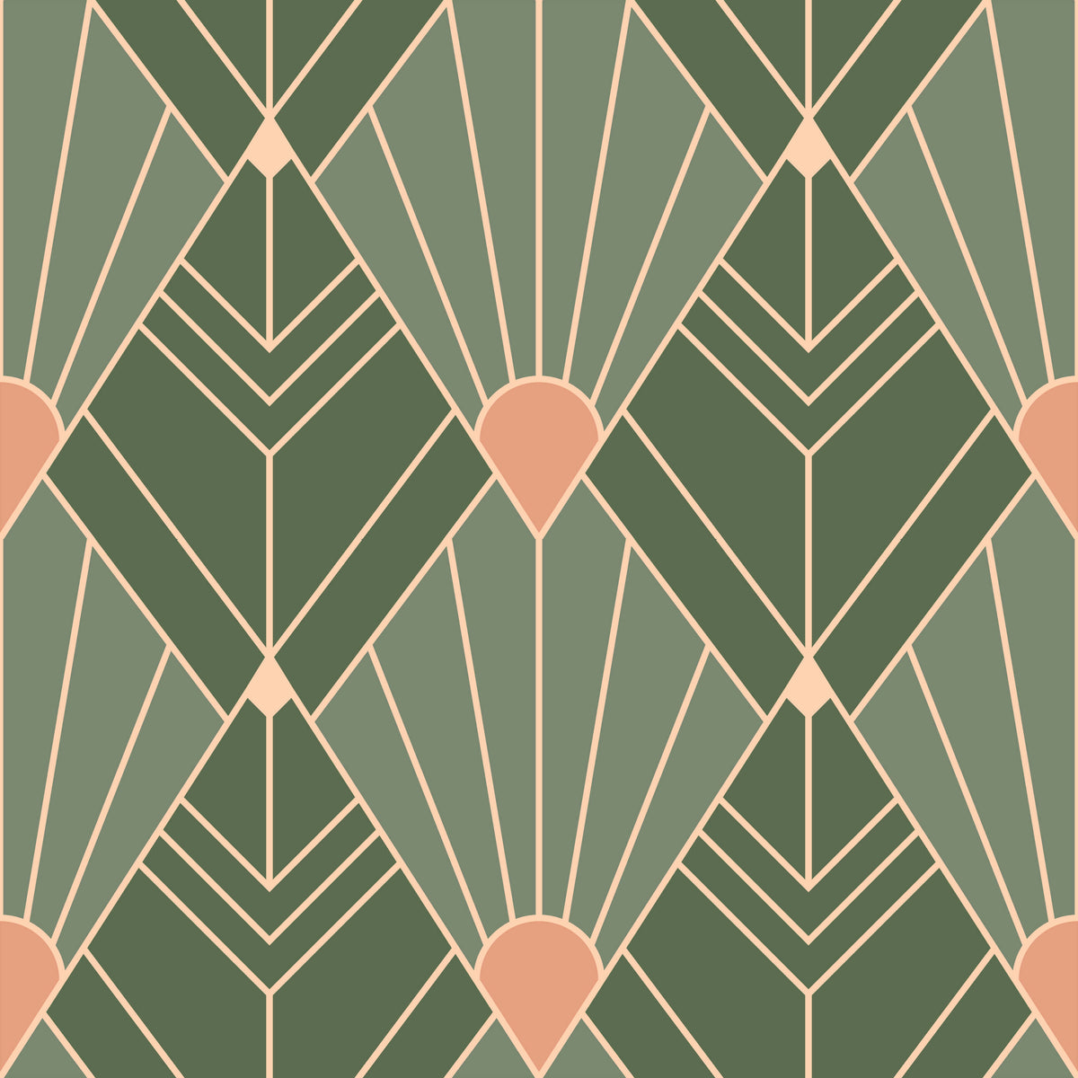 Cameron Art Deco Wallpaper