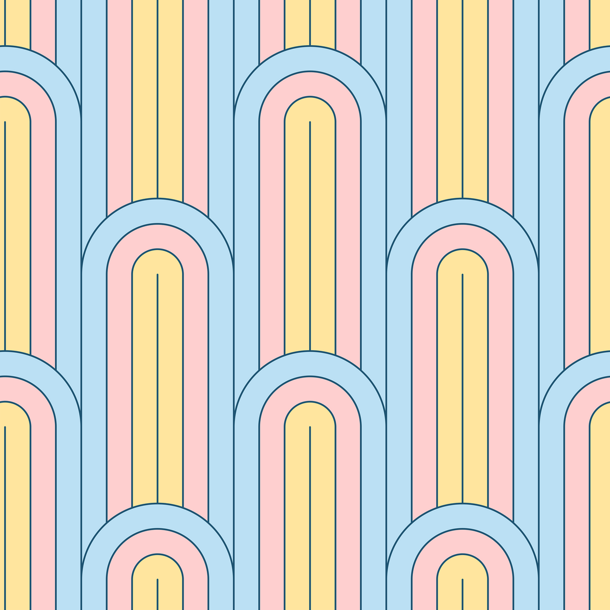 Candy Colorful Arch Wallpaper