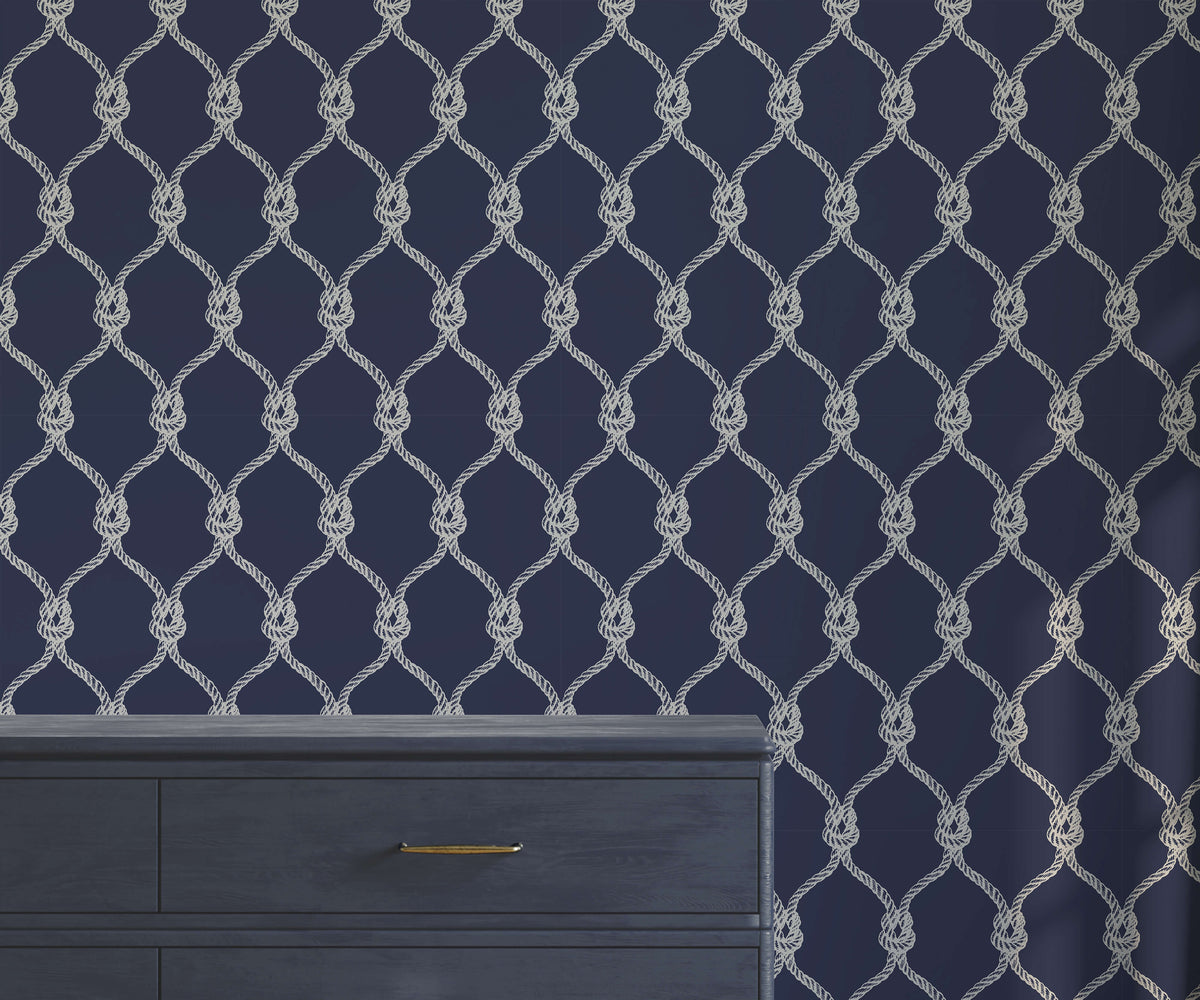 Captain Classic Nautical Rope Wallpaper