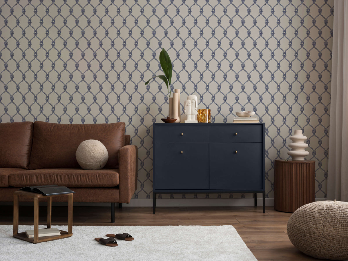 Captain Classic Nautical Rope Wallpaper