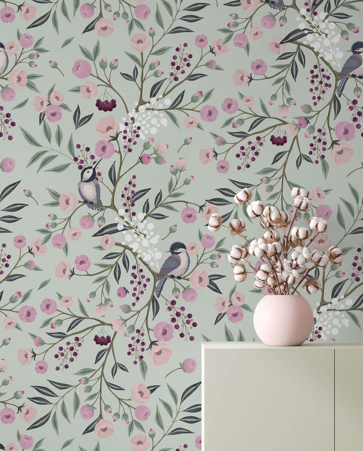 Charlotte Busy Floral Wallpaper