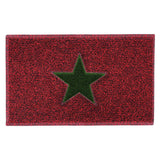 Christmas Star PVC Spaghetti Doormat - Red & Green Design