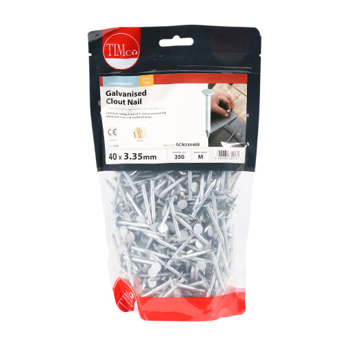 Galvanised Clout Nails – Roofing Nails – 1kg Bags