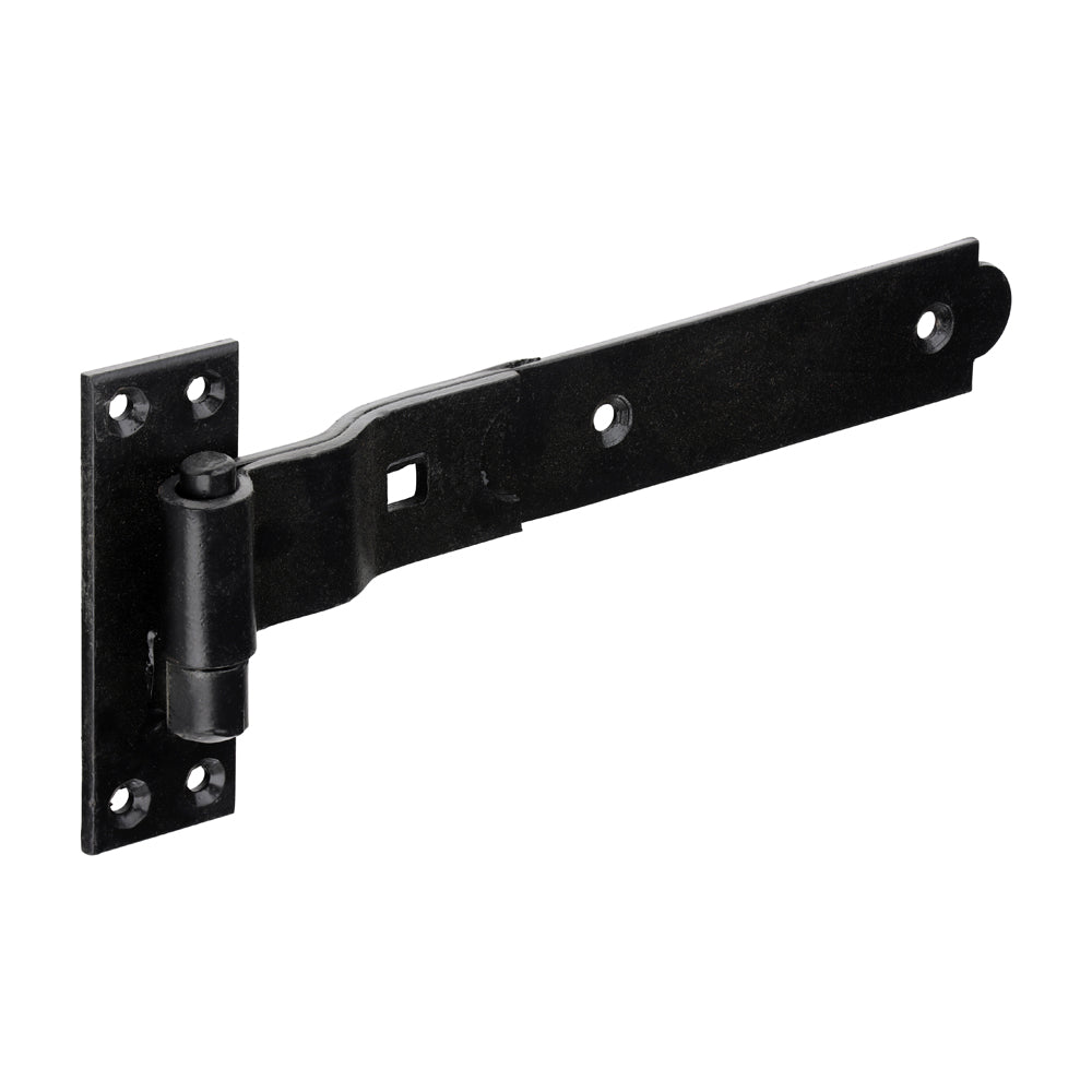 Cranked Band & Hook on Plates Hinges – Epoxy Black – Pair
