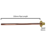 Brass Wall Plate ½” BSPF with 15mm copper pipe (350mm)
