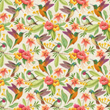 Daphne Amazing Hummingbird Floral Wallpaper