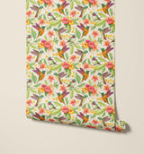 Daphne Amazing Hummingbird Floral Wallpaper