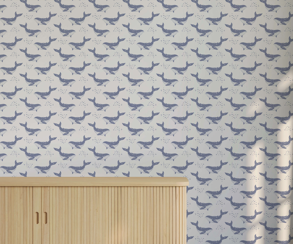 Dotra Playful Whale Wallpaper