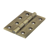 Double Phosphor Bronze Washered Butt Hinges – Solid Brass - Antique Brass