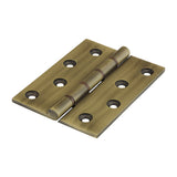 Double Phosphor Bronze Washered Butt Hinges – Solid Brass - Antique Brass