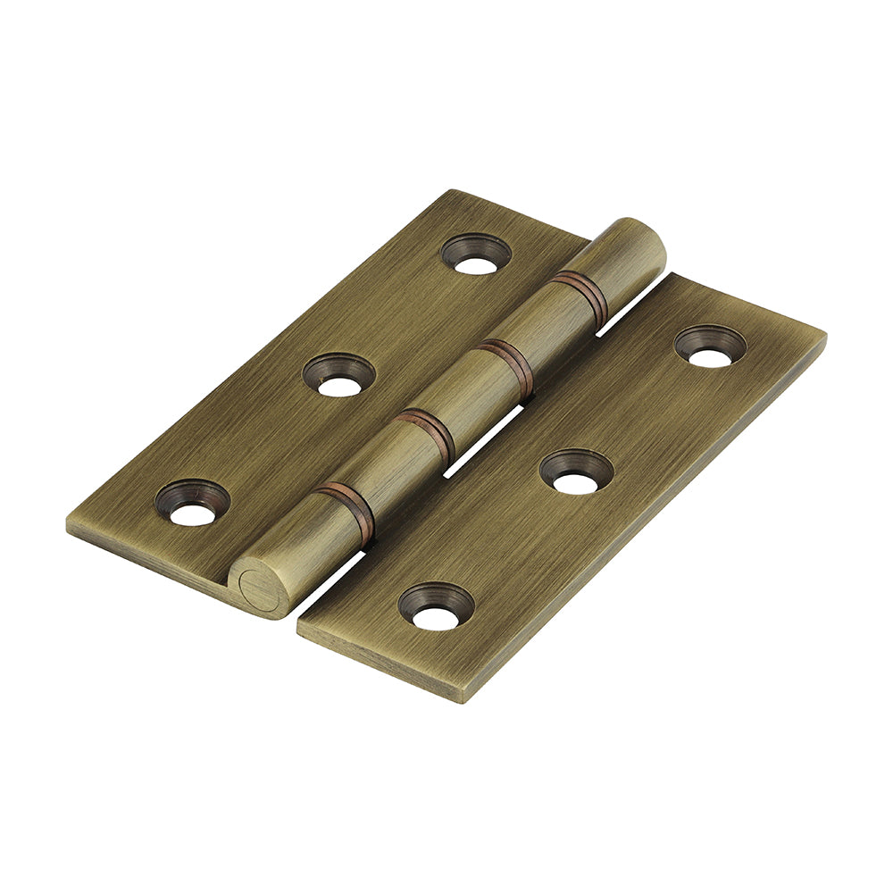 Double Phosphor Bronze Washered Butt Hinges – Solid Brass - Antique Brass