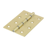 Double Steel Washered Hinges - Solid Brass - Polished Brass