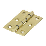 Double Steel Washered Hinges - Solid Brass - Polished Brass
