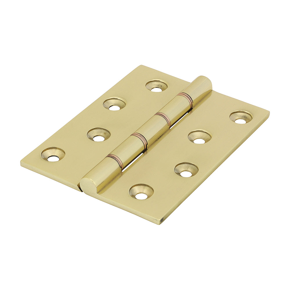 Double Phosphor Bronze Washered Hinges - Solid Brass - Polished Brass