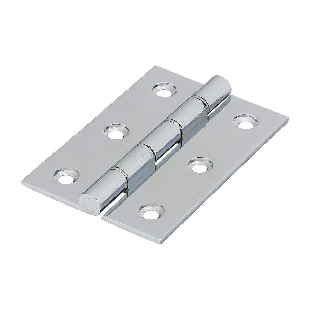 Double Stainless Steel Washered Hinges - Solid Brass - Polished Chrome
