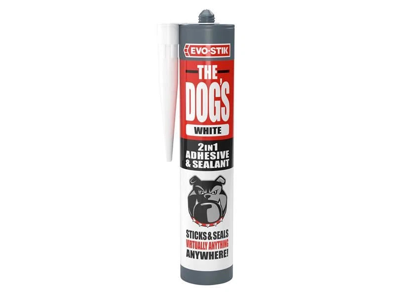 EVO-STIK The Dogs - Hybrid Adhesive & Sealant - White 290ml (1 Tube)