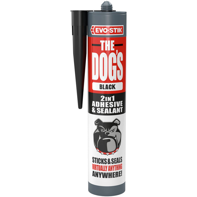 EVO-STIK The Dogs - Hybrid Adhesive & Sealant - Black 290ml (1 Tube)
