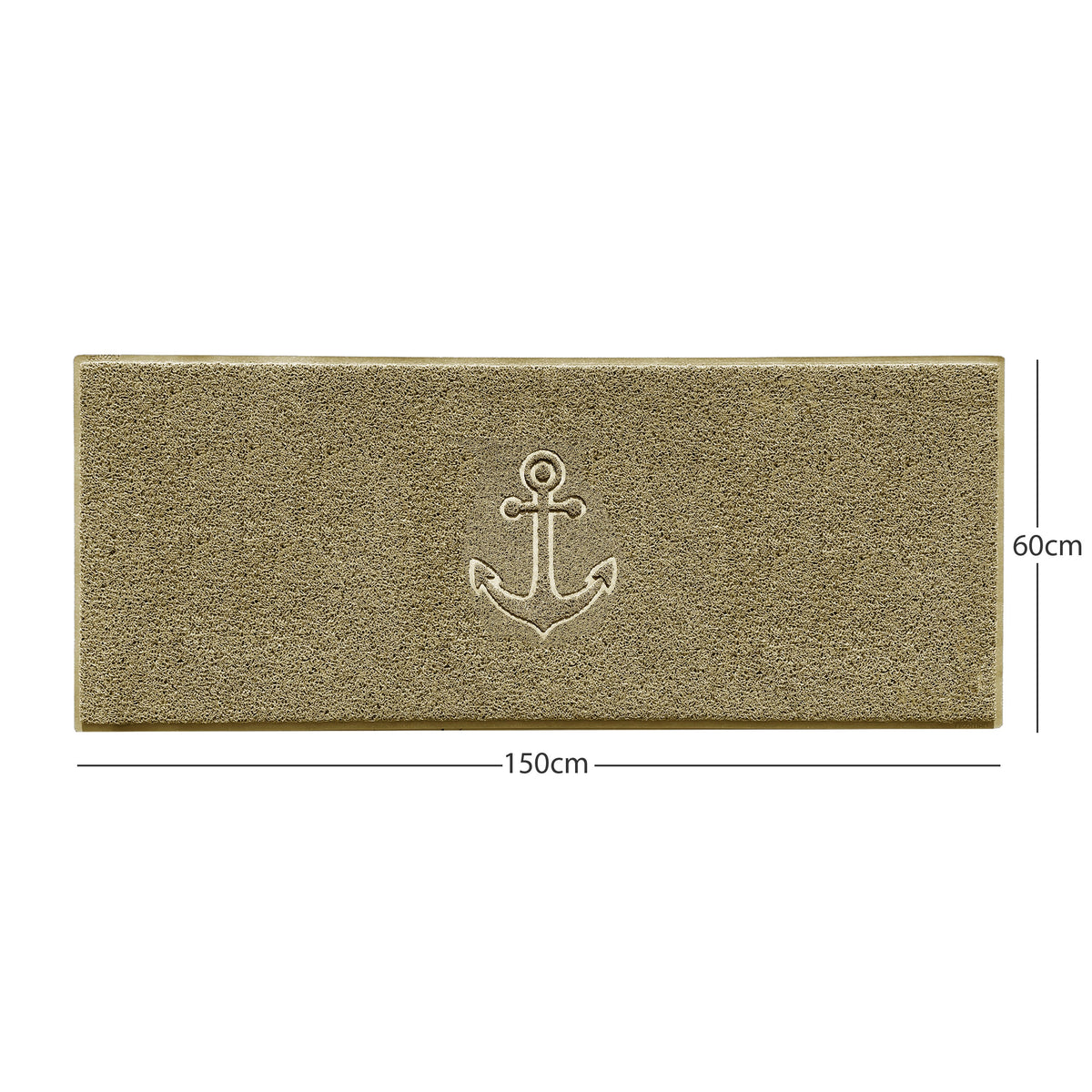 "Anchors Away" Grey Spaghetti Door Mat