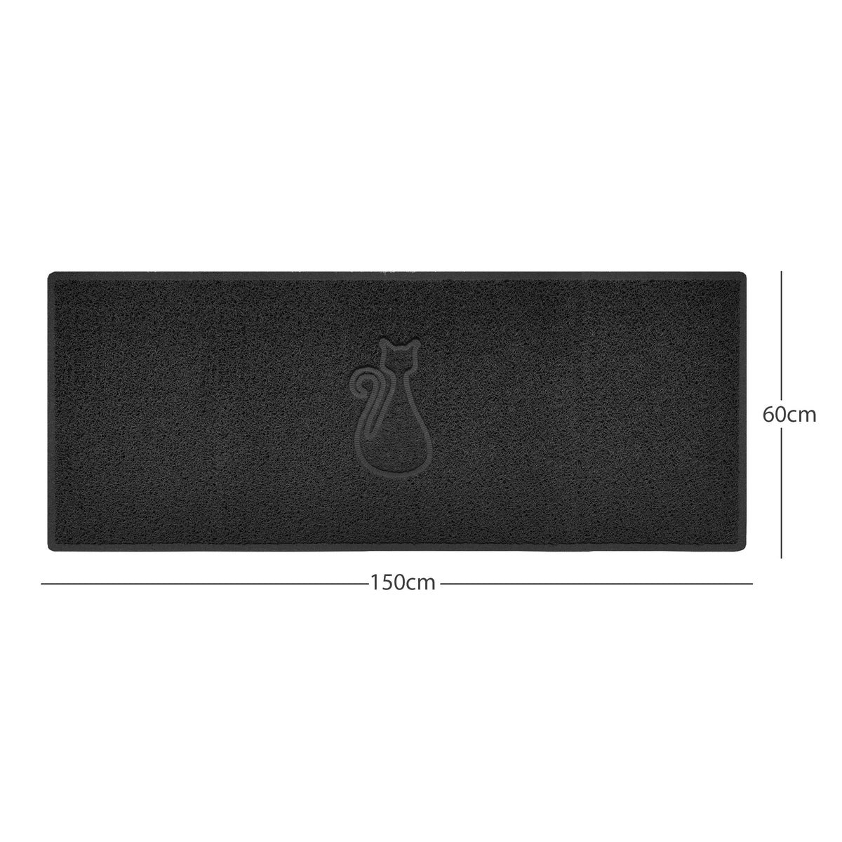 "Cat" Embossed Loofah Textured Spaghetti Door Mat